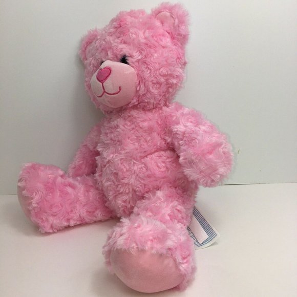 Build A Bear Workshop Plush Teddy Bear Pink Heart Nose Stuffed Animal 17" BAB - Picture 10 of 12